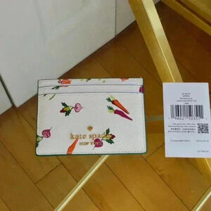 Kate Spade KH804 Harvest Time Garden Print Small Slim Card Holder